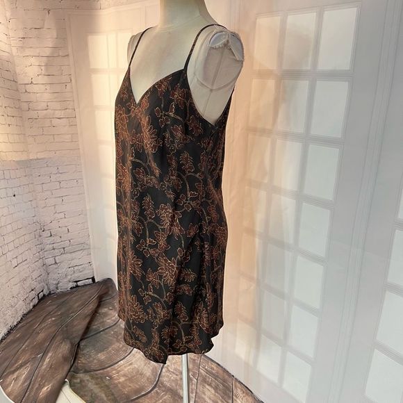 Peruvian connection brown mini floral attached wrap sundress size medium - Picture 4 of 11